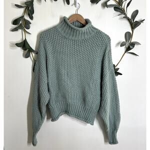 Light Green Mock Neck Sweater LAST CALL